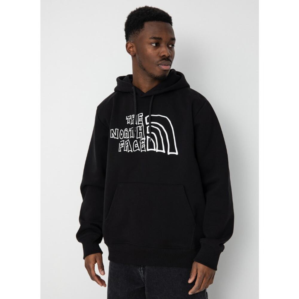 The North‎ Face Printed Heavyweight Pullover Hoodie Black Size Small